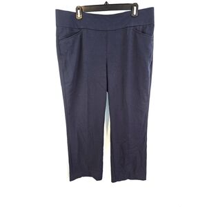 3/$25 Christopher & Banks Size 14 Short Blue Pull On Pants